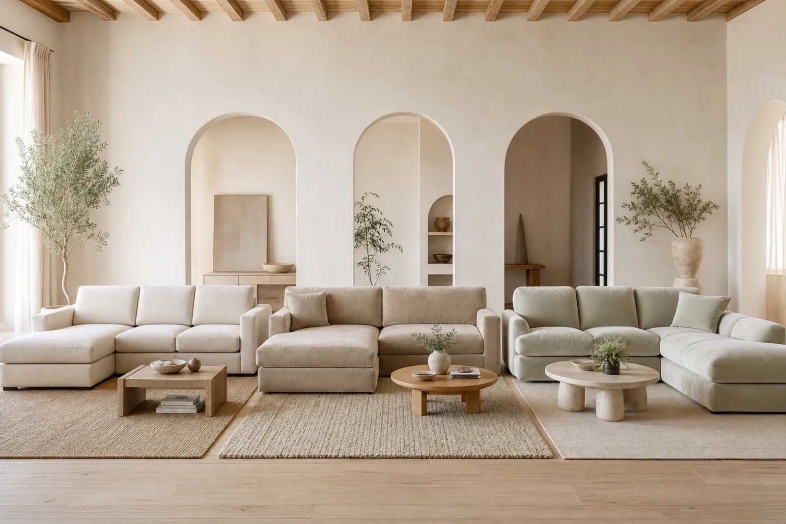 Oversized cloud deep-seat l-shaped sectional sofa in premium chenille fabric